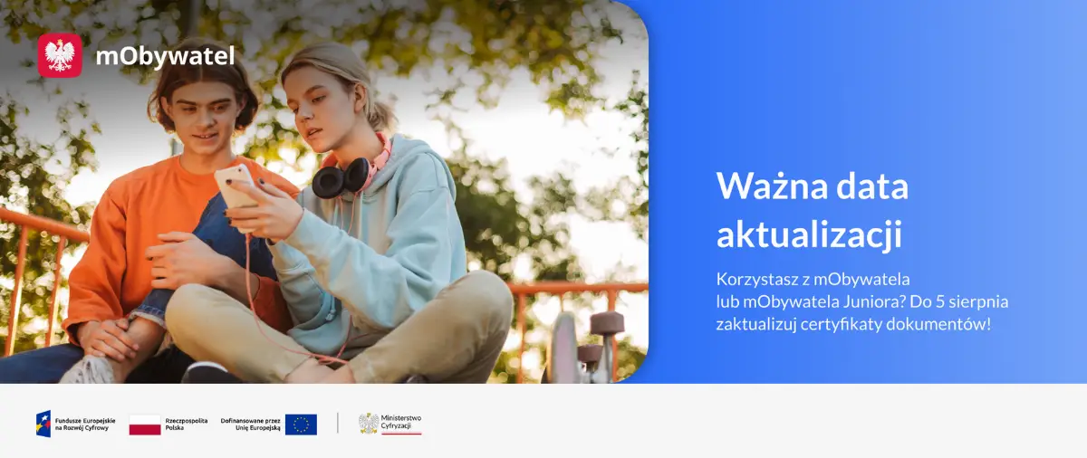 Aktualizacja certyfikatów w aplikacji mObywatel do 5 sierpnia
