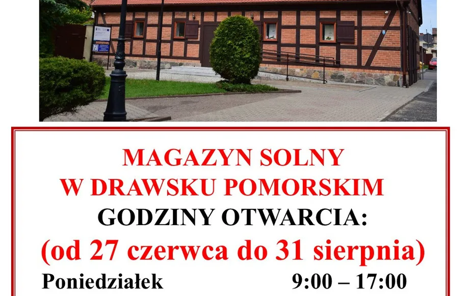 Godziny otwarcia Magazynu Solnego w sezonie letnim