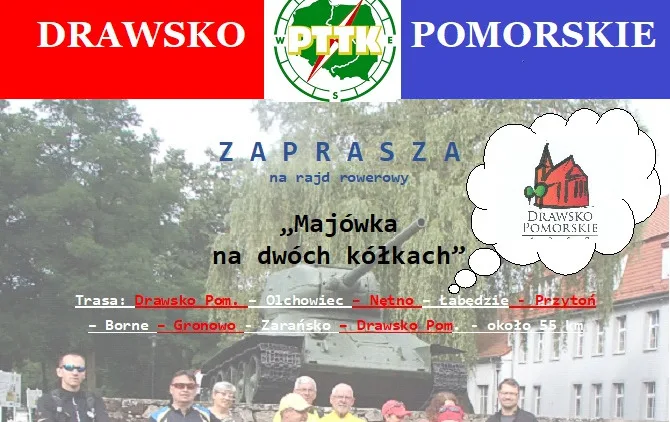 Rajd rowerowy na majówkę - zaproszenie