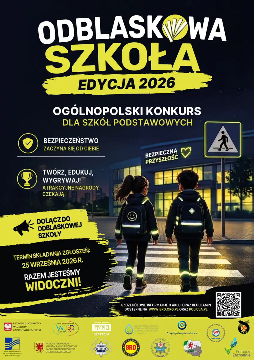 Konkurs „Odblaskowa szkoła” dla szkół podstawowych w Zachodniopomorskiem