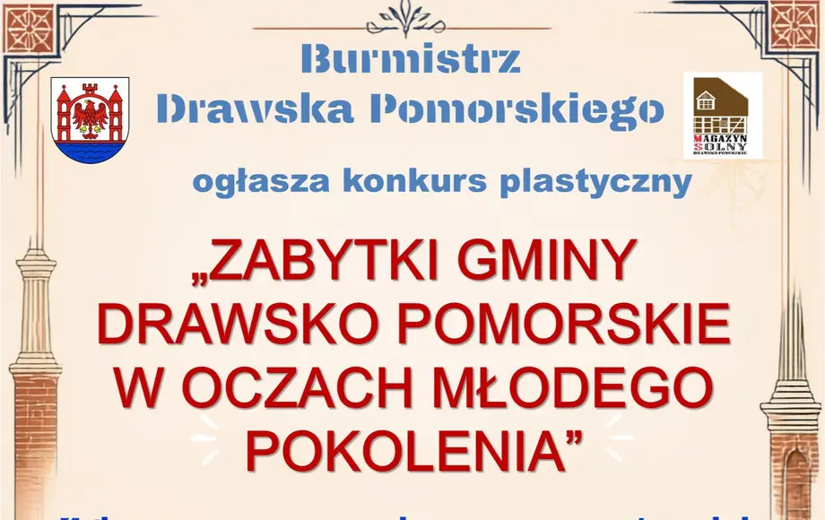 Konkurs plastyczny dla dzieci: „ZABYTKI GMINY DRAWSKO POMORSKIE W OCZACH MŁODEGO POKOLENIA”