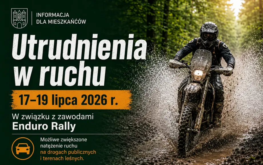 Utrudnienia w ruchu podczas zawodów Enduro Rally w Drawsku Pomorskim
