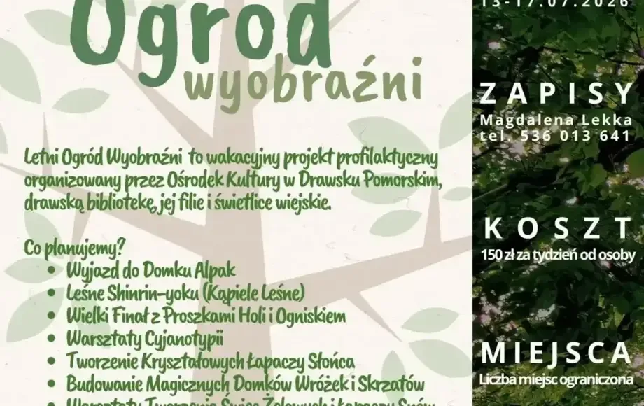 Letni Ogród Wyobraźni - Wakacyjne Turnusy dla Dzieci