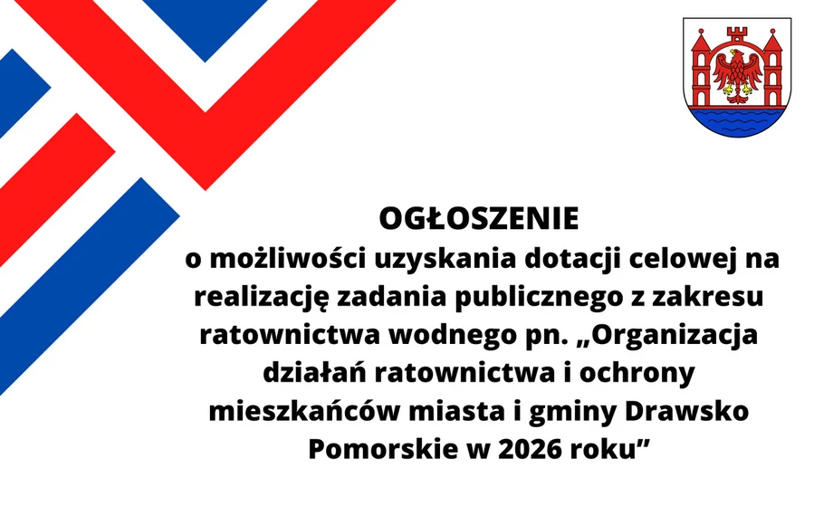 Informacja o dotacjach na ratownictwo wodne w Drawsku Pomorskim
