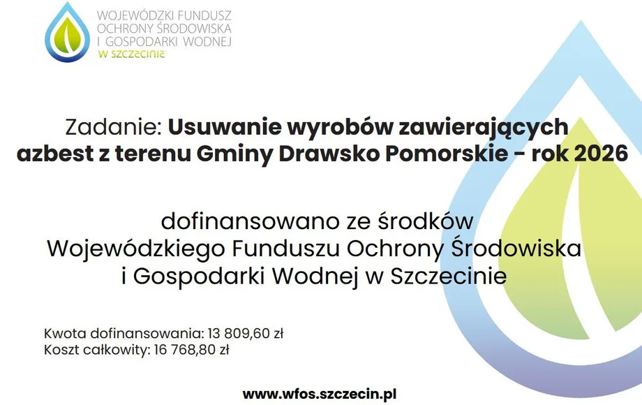 Projekt usuwania azbestu w Gminie Drawsko Pomorskie w 2026 roku