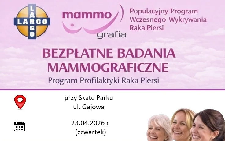 Darmowe badania mammograficzne