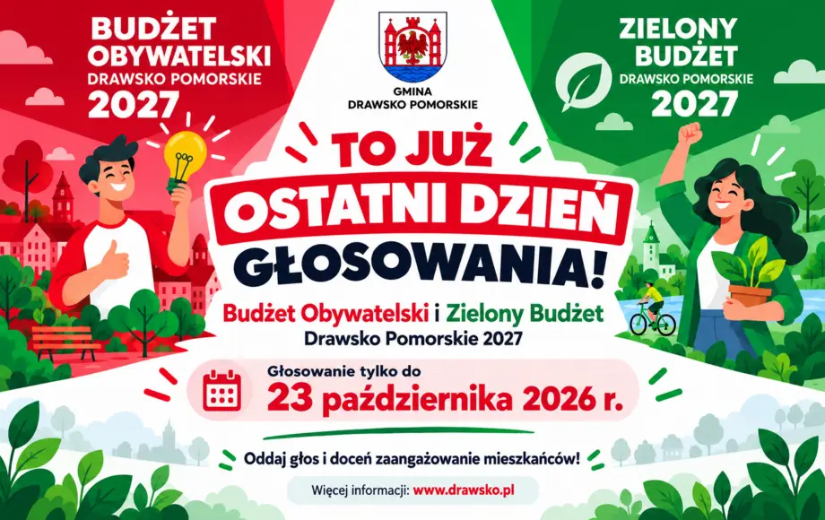 Ostateczny dzień głosowania w Budżecie Obywatelskim i Zielonym Budżecie 2027