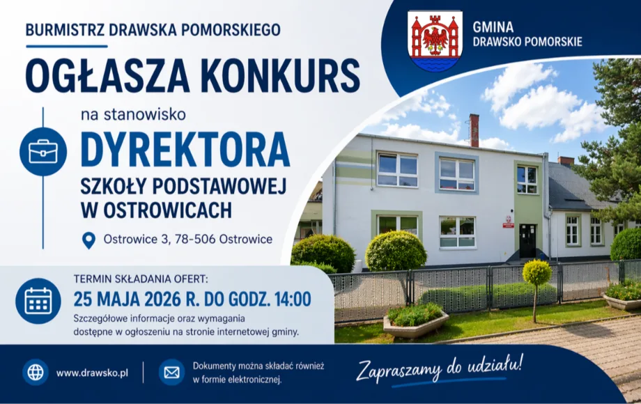 Konkurs na Dyrektora Szkoły Podstawowej w Ostrowicach