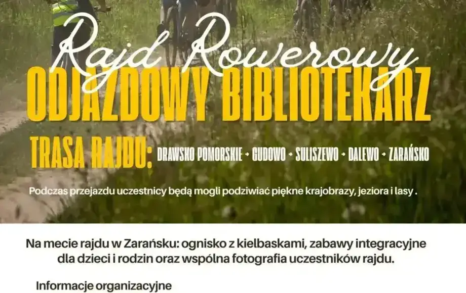 Rajd Rowerowy „Odjazdowy Bibliotekarz” w Drawsku Pomorskim